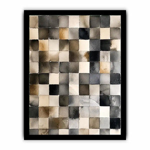 Neutral grid in watercolor abstraction
