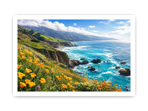 Coastal cliffs and wildflower meadow