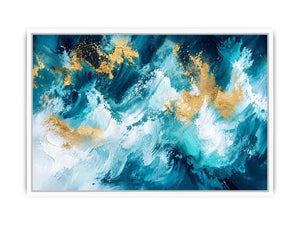 Oceanic waves and gilded splashes