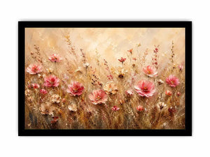 Dreamy wildflower meadow in soft pastels