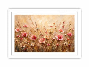 Dreamy wildflower meadow in soft pastels