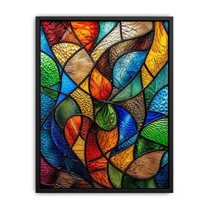 Vibrant stained glass mosaic pattern