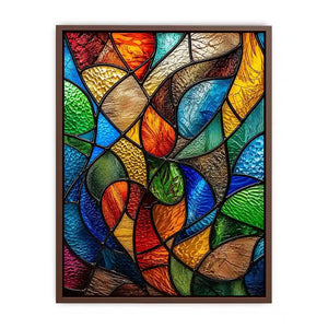 Vibrant stained glass mosaic pattern