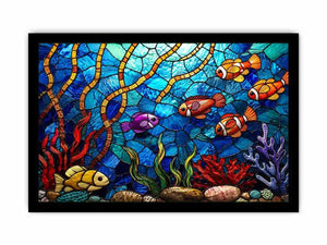 Vibrant underwater stained glass reef