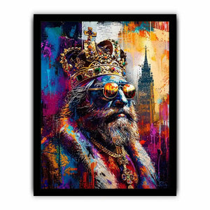 Regal king of urban pop art