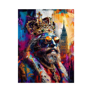 Regal king of urban pop art