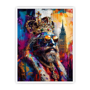 Regal king of urban pop art