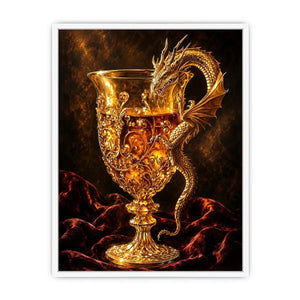 Golden goblet and dragon guardian