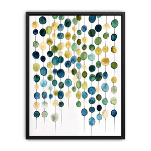 Watercolor garland of soft circles