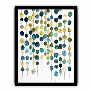 Watercolor garland of soft circles