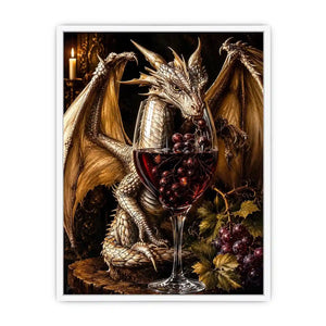 Dragon and wine in a gothic still-life