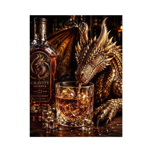 Dragon at the whiskey bar