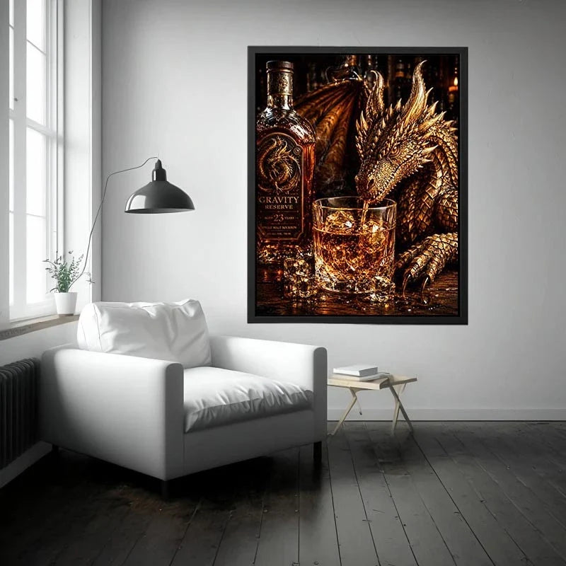 Dragon at the whiskey bar