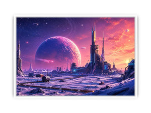 Alien city on icy plains