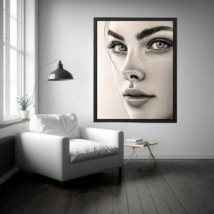 Intricate pencil study of a woman