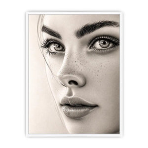 Intricate pencil study of a woman