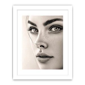 Intricate pencil study of a woman