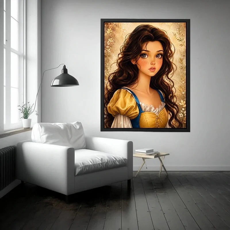 Fairytale heroine portrait in golden light