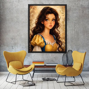 Fairytale heroine portrait in golden light
