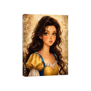 Fairytale heroine portrait in golden light
