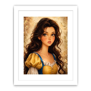 Fairytale heroine portrait in golden light