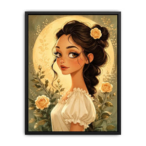Radiant elegance beneath the glowing moon