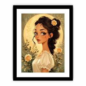 Radiant elegance beneath the glowing moon