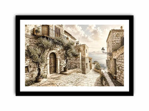 Mediterranean village by the sea