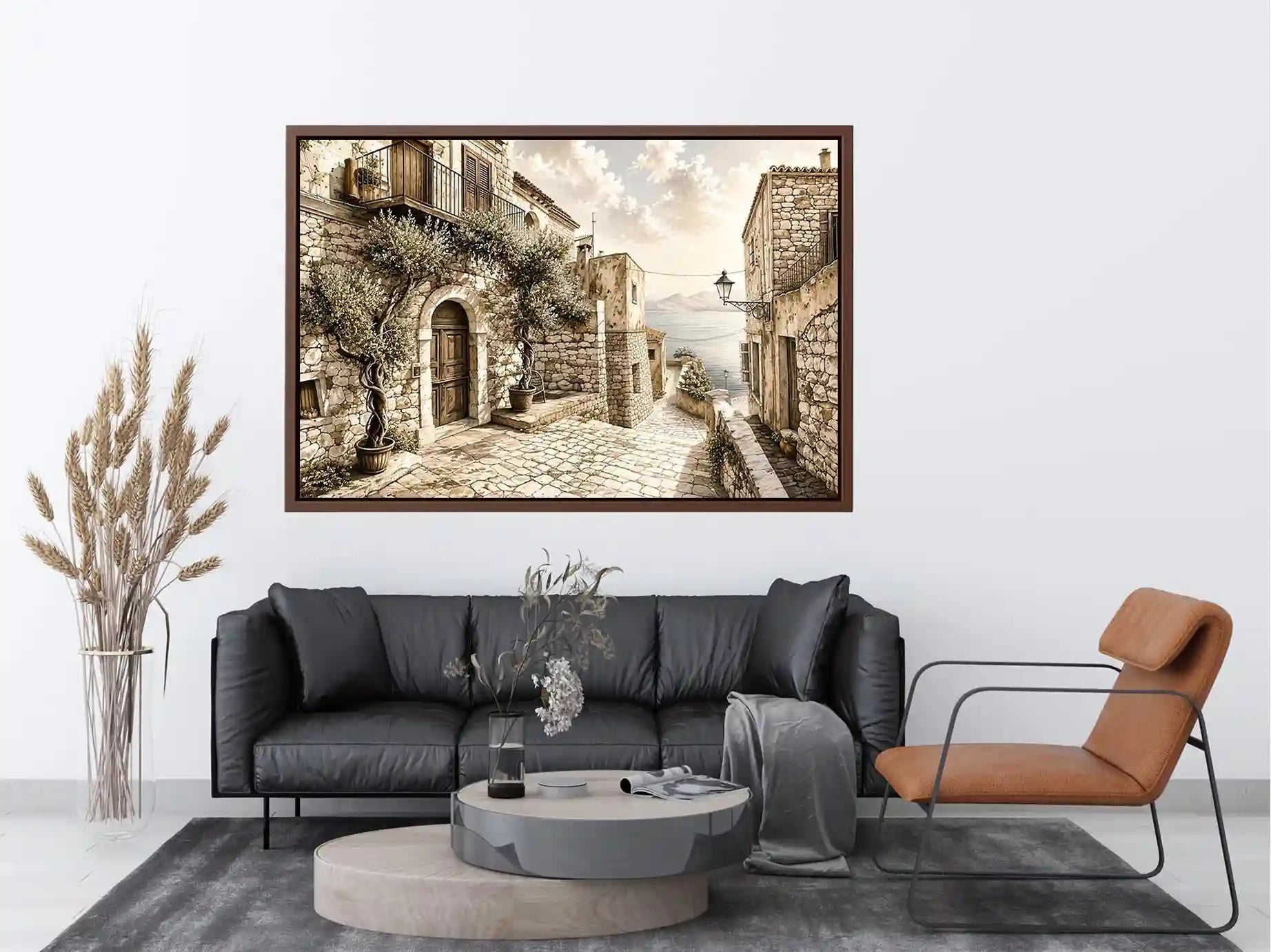 Mediterranean village by the sea