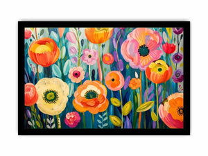Vibrant floral meadow in full bloom