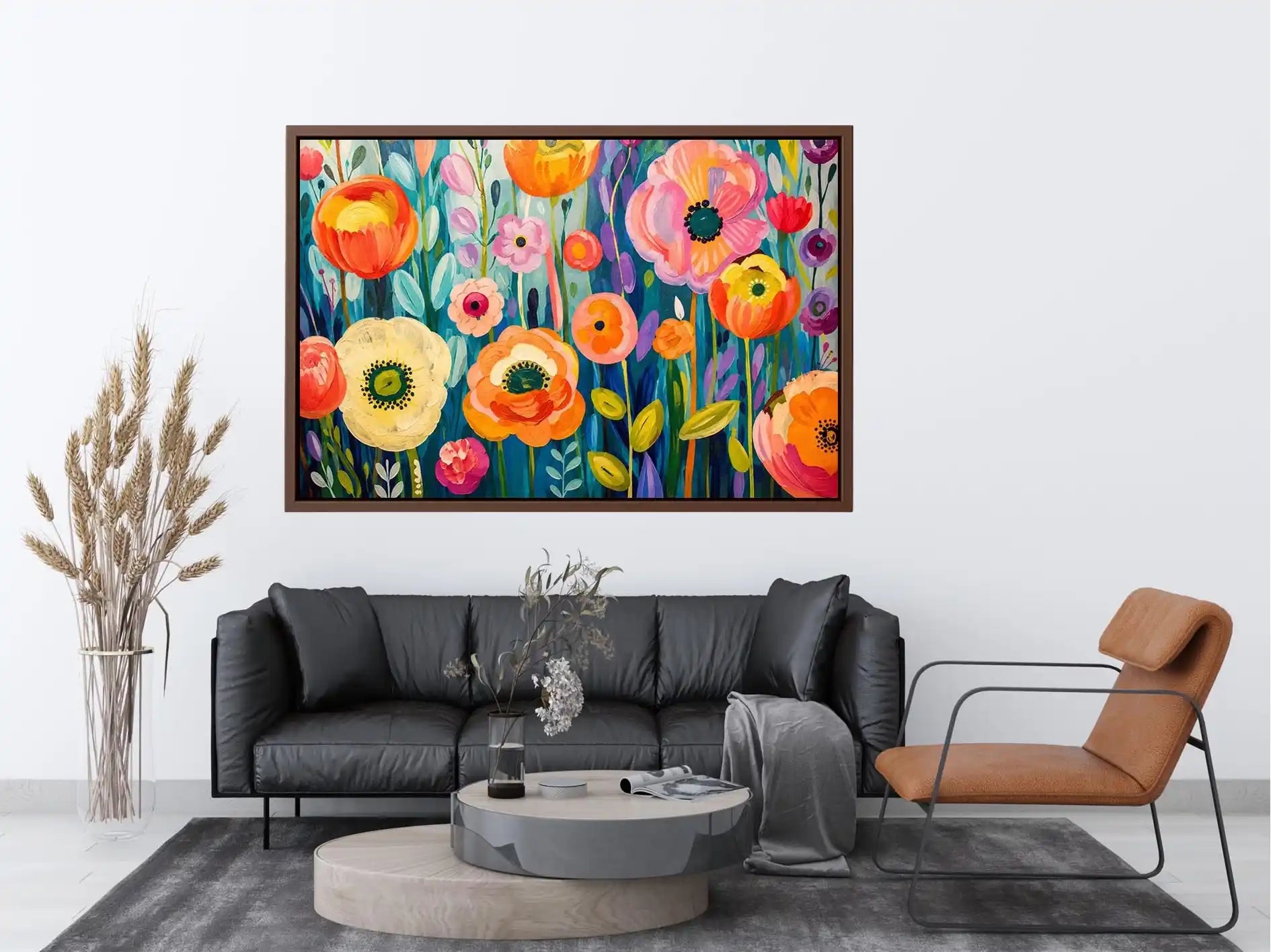 Vibrant floral meadow in full bloom