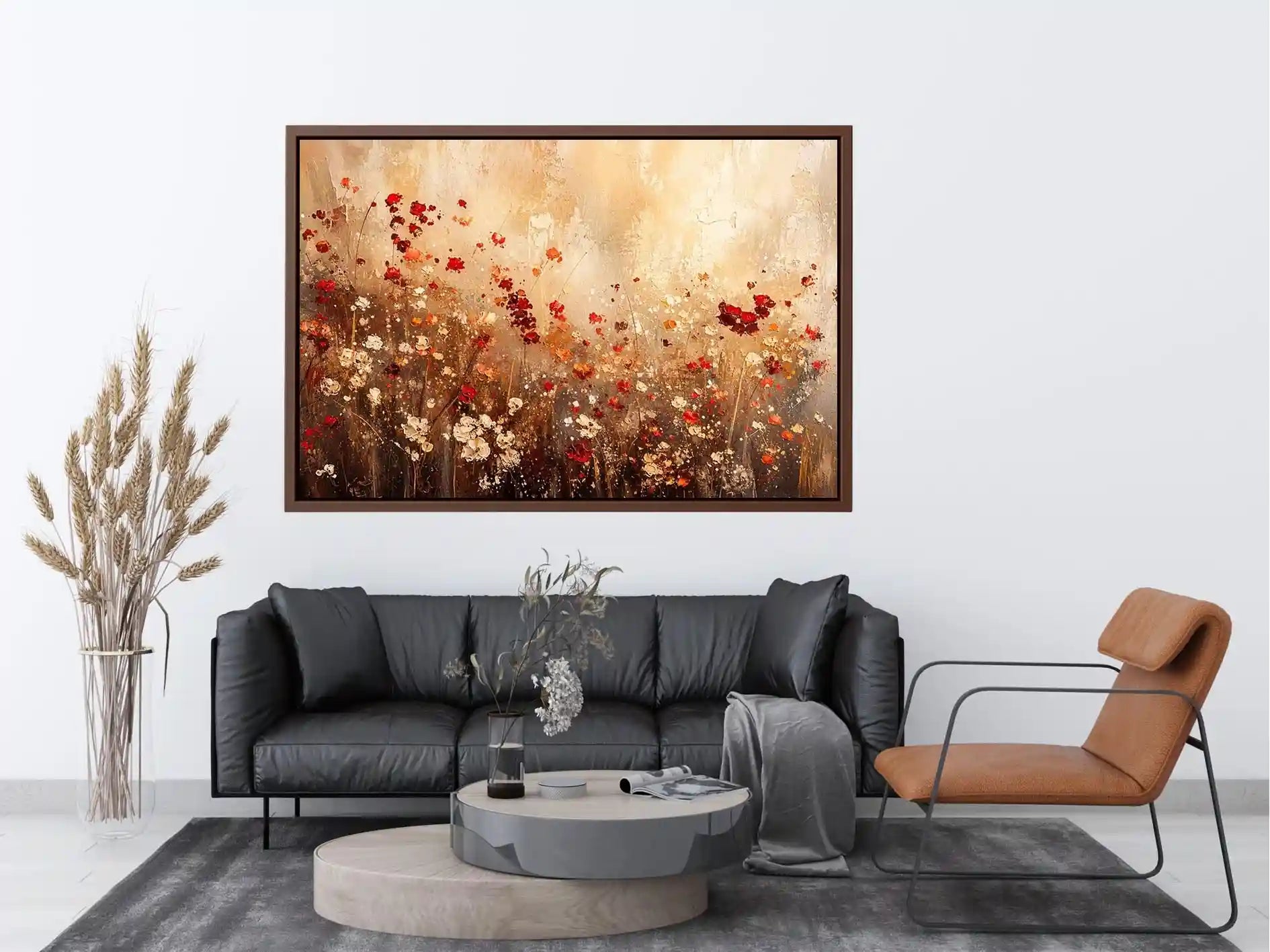 Wildflower meadow in abstract bloom