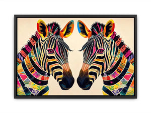 Symmetrical zebra pop-art design