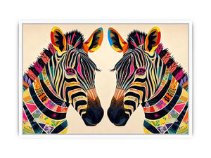 Symmetrical zebra pop-art design