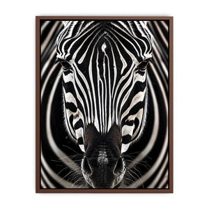 Zebra close-up with striking symmetry