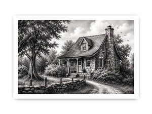 Cozy cottage in a serene countryside