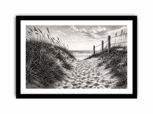 Sandy dune path to the sea