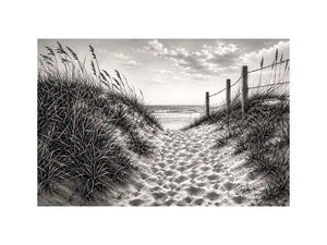 Sandy dune path to the sea