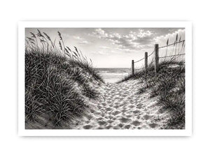 Sandy dune path to the sea