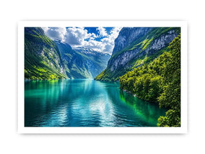 Majestic fjord under dramatic skies