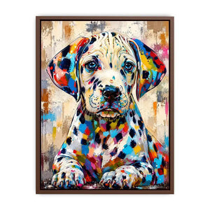 Colorful Dalmatian puppy in pop-art style
