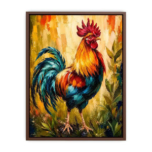 Majestic rooster in vibrant brushstrokes