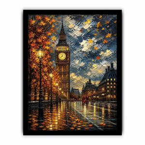 Autumn evening in London cityscape