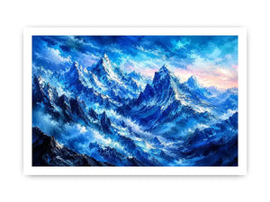 Majestic icy mountain expanse