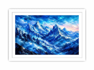 Majestic icy mountain expanse