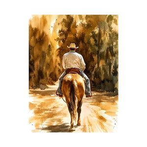 Riding into the sunlit wilderness