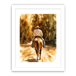 Riding into the sunlit wilderness