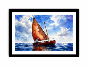 Sailing under a peaceful sky