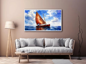 Sailing under a peaceful sky