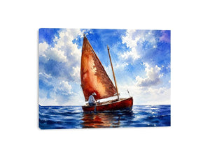 Sailing under a peaceful sky
